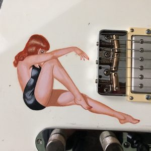 Gitarre Pin Up Painting 1