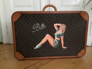 Louis Vuitton Koffer Painting by Rocka's flight jacket painting