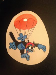 503rd Parachute Battalion Ft. Benning, GA - Fallschirm-Katze für Aviator Kit Bag