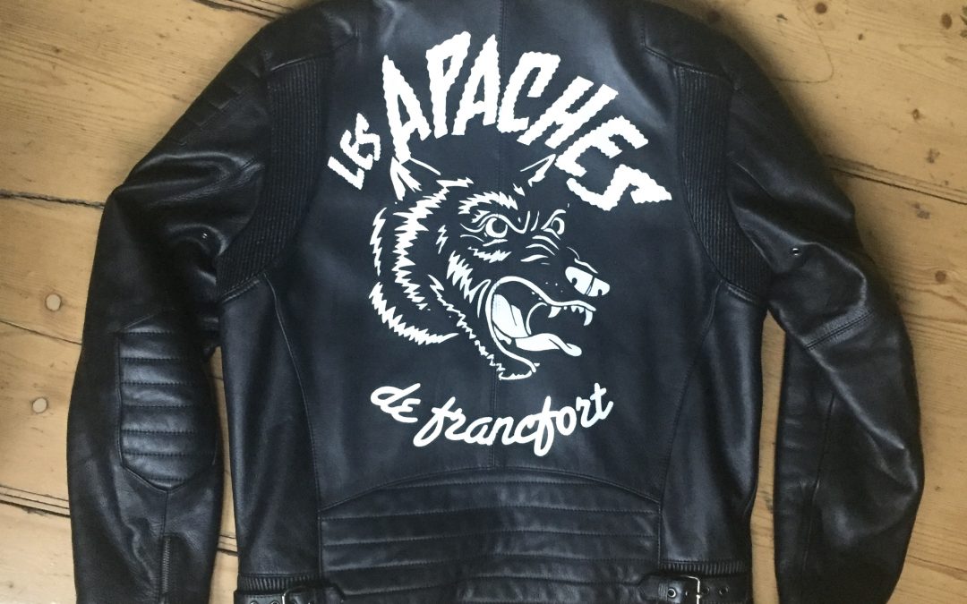 Les Apaches de Francfort-Club jacket | Rocka's Flight Jacket Painting
