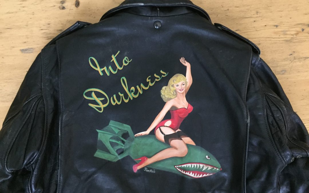 G-1 Jacket hand painted in 1940s WW2 Pin-up Style