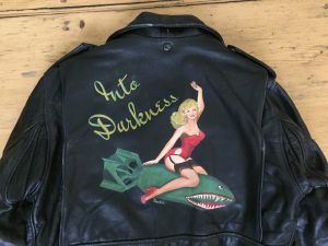 G-1 Jacket hand painted in 1940s WW2 Pin-up Style